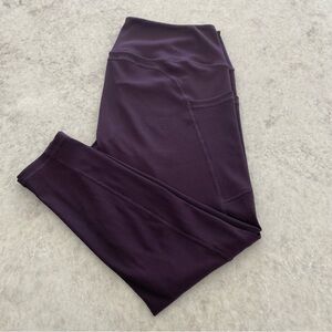 Zella Purple Ribbed Pocket Leggings - Size XL